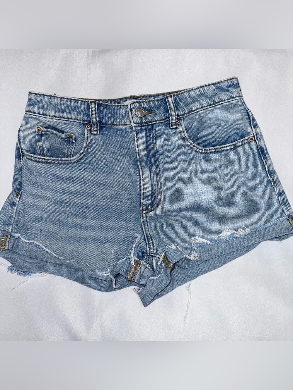 PacSun Light Blue Distressed Denim Jean Shorts